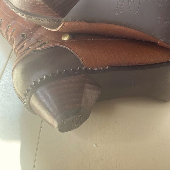 BRAZILIAN Leather Lace UP Women's Boots Size 6 Joseph A Griffin Collection - Picture 15 of 15